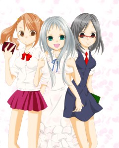 Menma, Anaru, and Tsuruko