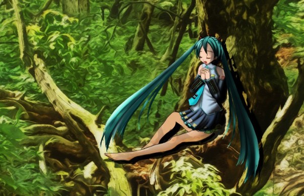 anime prayer forest