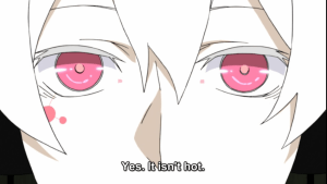 We all know his true eye power is drinking hot tea. The secret's out.