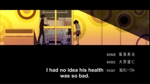 I don't get why they didn't just talk about their health problems a bit last episode. Of course she knew--Why else did she think he missed so much school?