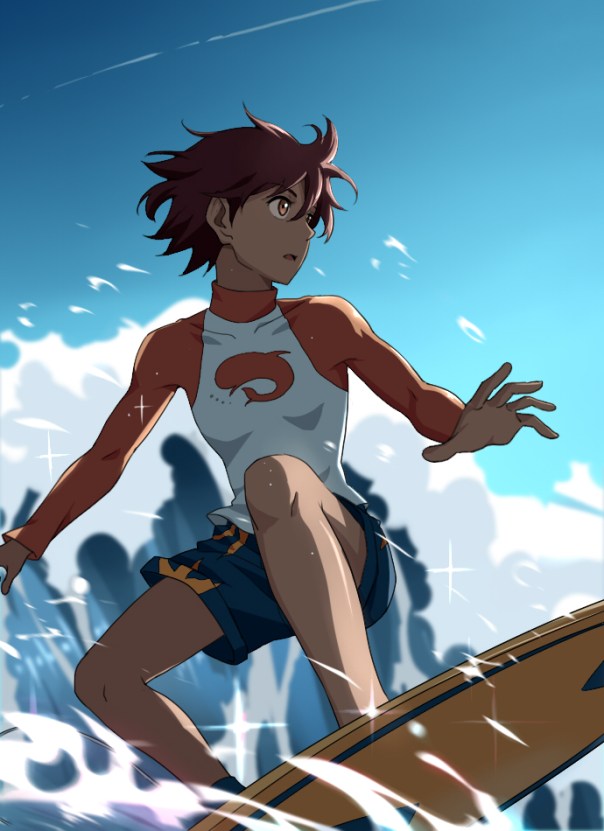 Kanae Sumida surfing