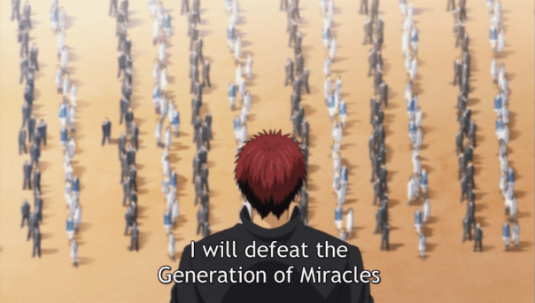 Kagami declares is goal: defeat the five most famous basketball players in his age group. He still needs to work on the team goal side of things, but he certainly knows how to aim high!