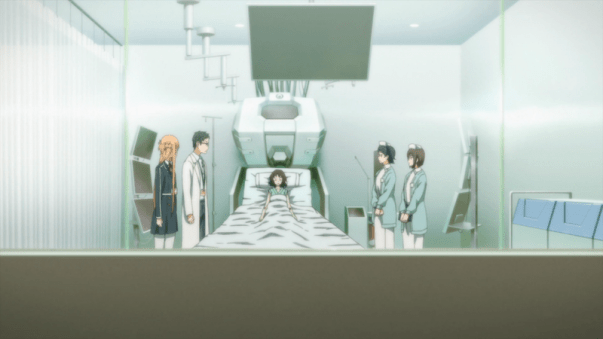 Asuna visits Yuuki in real life (ep 24).