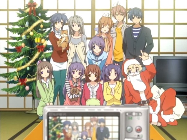 The main Clannad crew gathered for Nagisa's birthday & Christmas!
