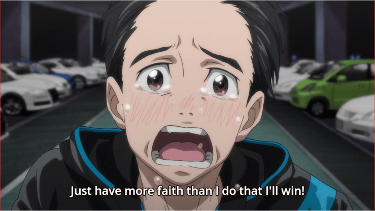 Even after making it to the global competition before, Yuri still faces doubts about his abilities.