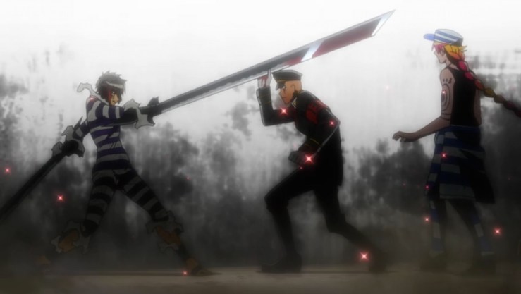 Ooh, sparkly! Just kidding. My ADD doesn't work like that. Usually. Anyway, this screenshot from Nanbaka ep 8 relates to later screenshots in this post. Back to your regularly scheduled confessing.