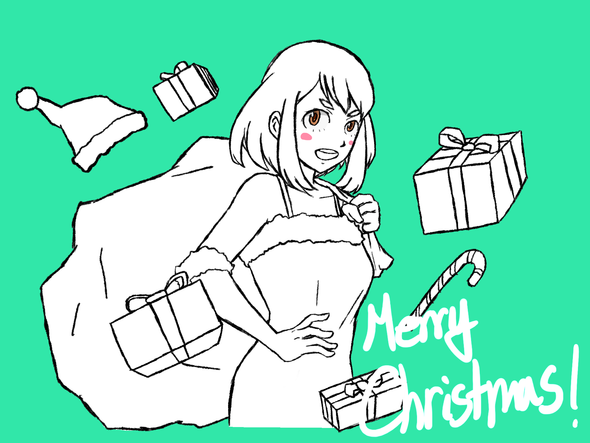 ochako uraraka christmas