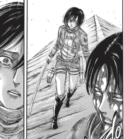 mikasa cries