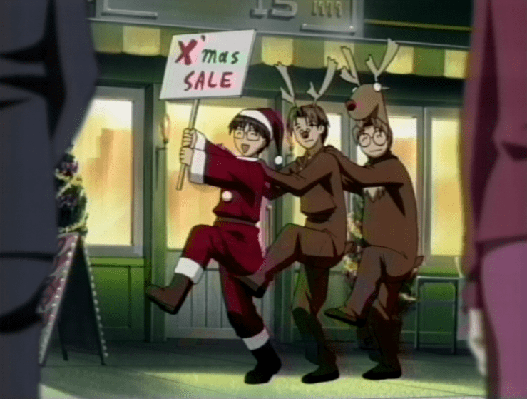 love hina keitaro christmas reindeer santa