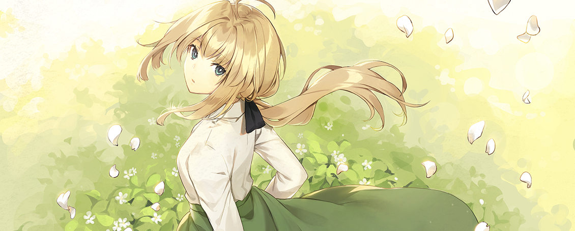 violet evergarden green dress