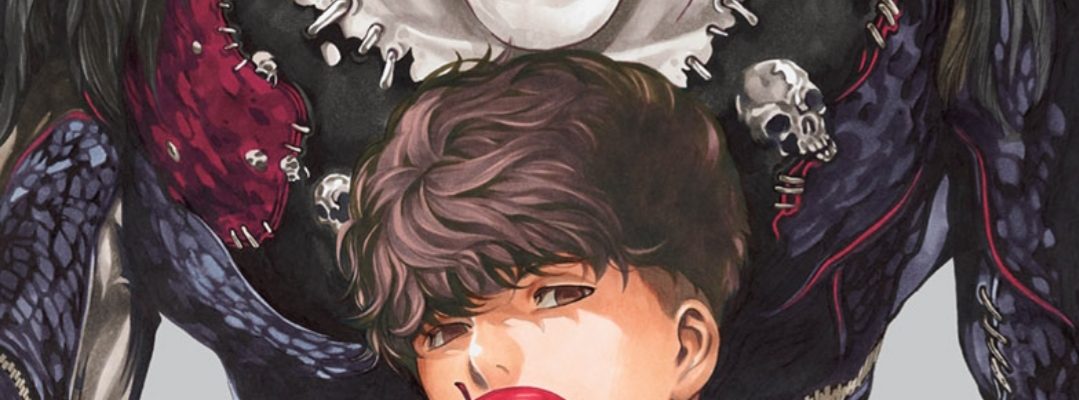Death Note One Shot's main promotional image. Tanaka is chewing an apple with Ryukk behind him menacingly.