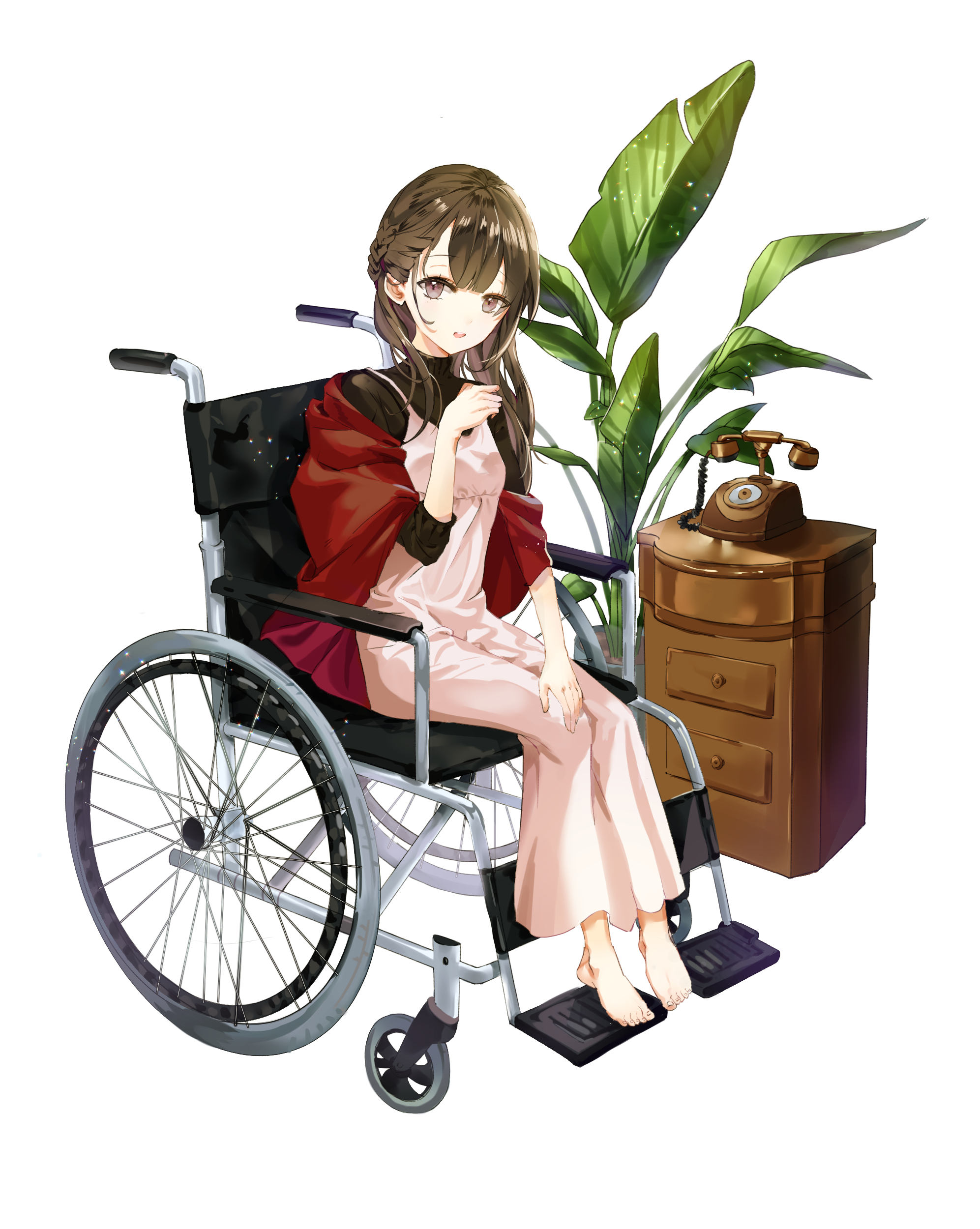disability anime girl wheelchair.