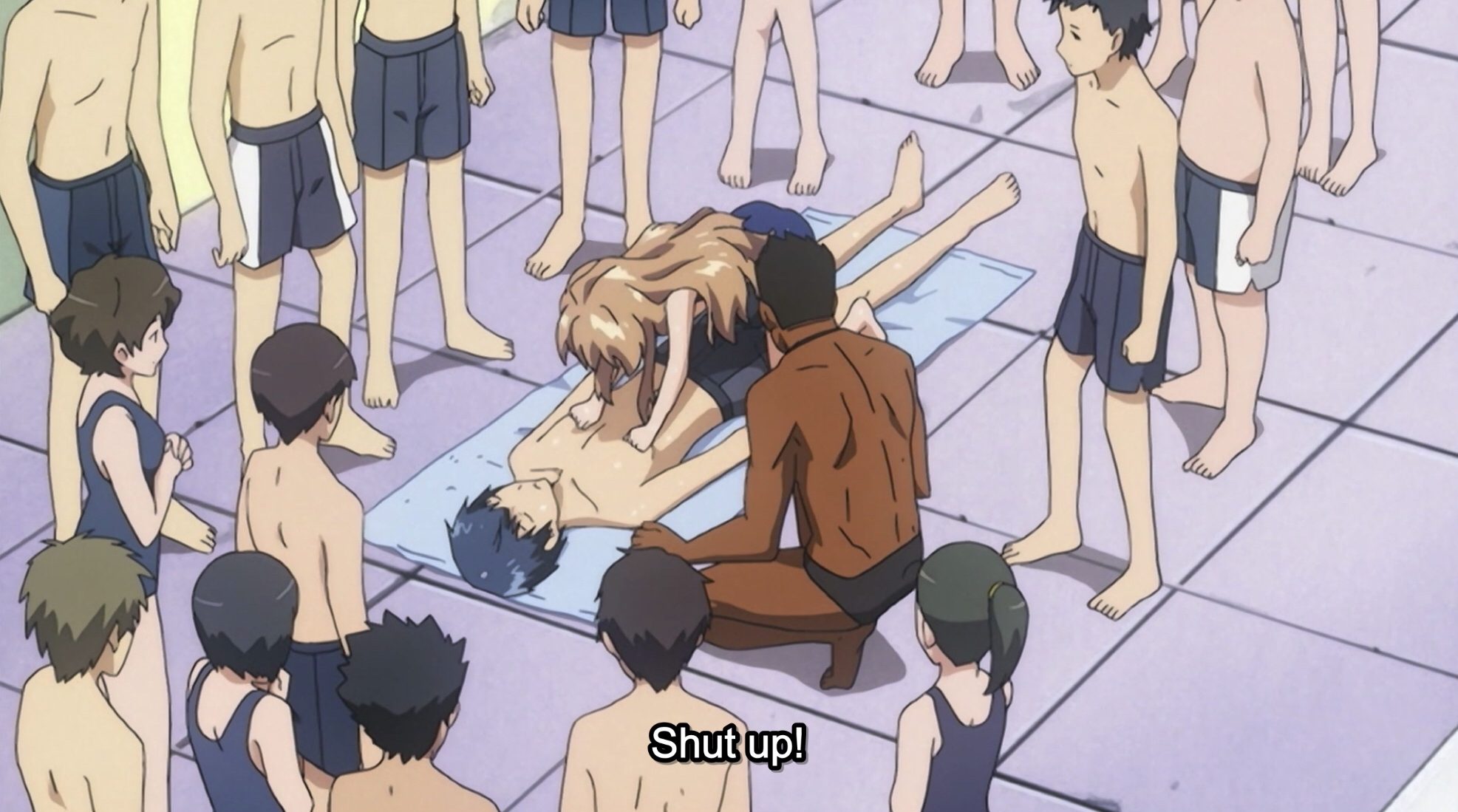 taiga yells shut up