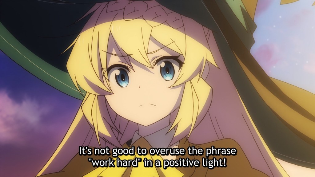 Azusa: "It's not good to overuse the phrase 'work hard' in a positive light!"