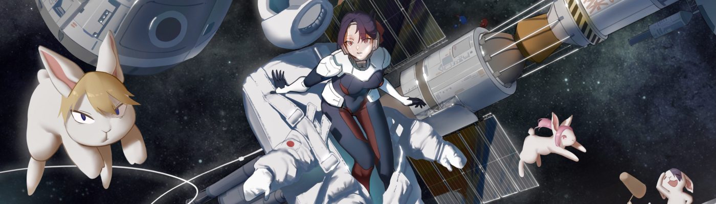 anime girl in space rabbits