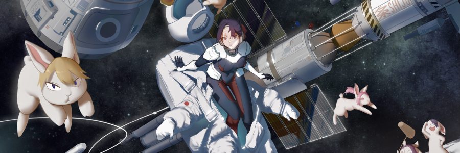 anime girl in space rabbits
