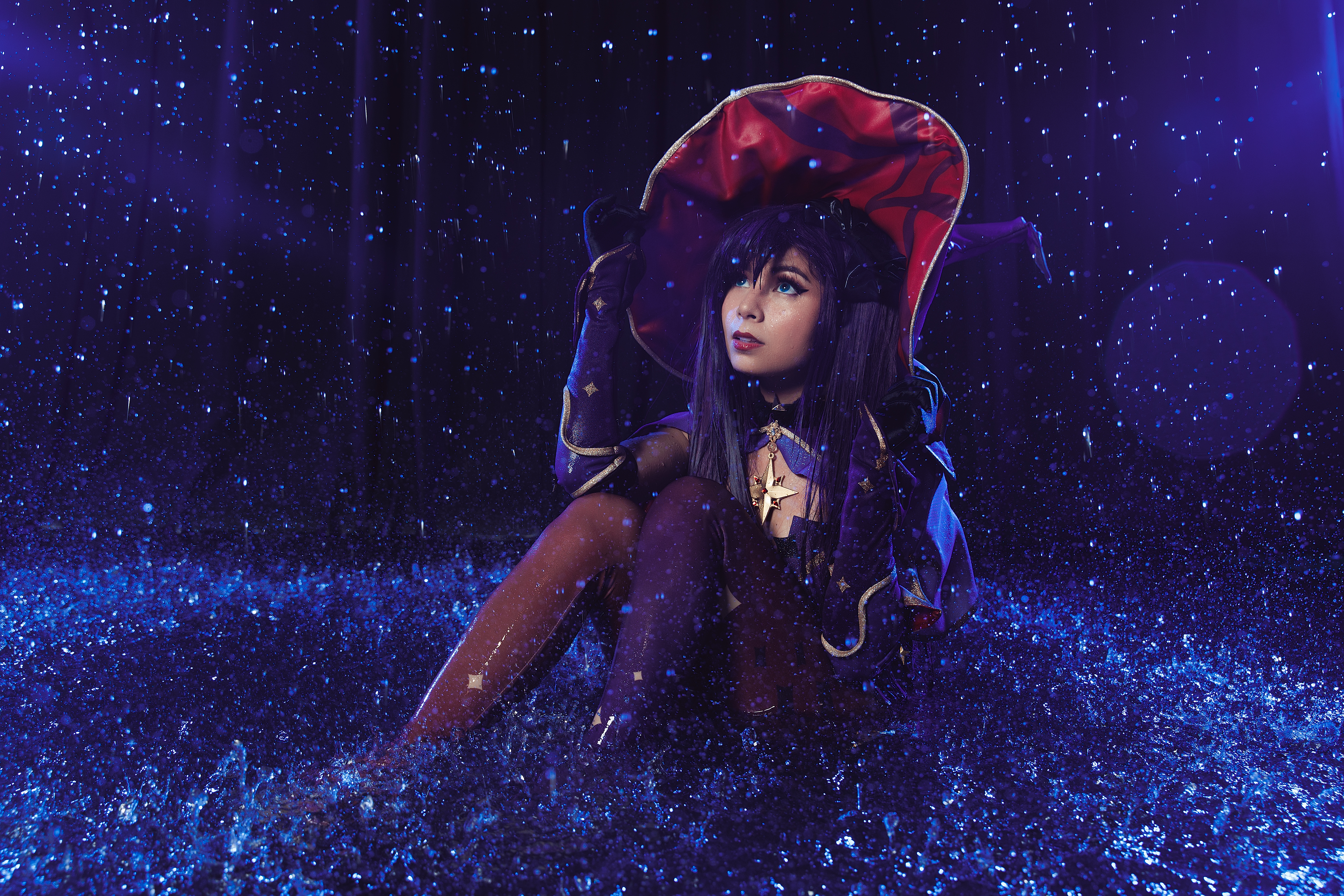 mona genshin water cosplay