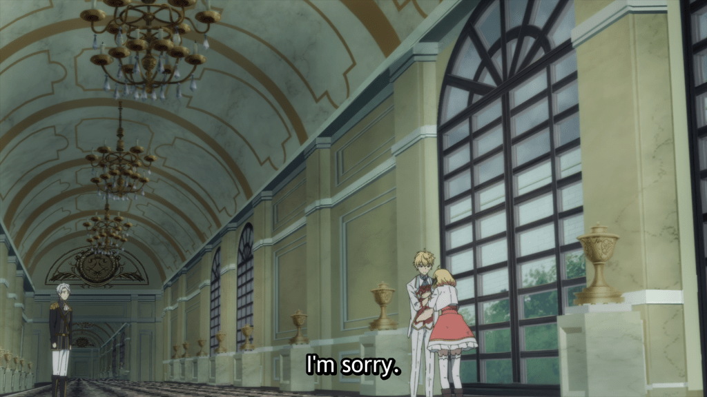 A picture of Anis apologizing to Algard, saying, "I'm sorry."